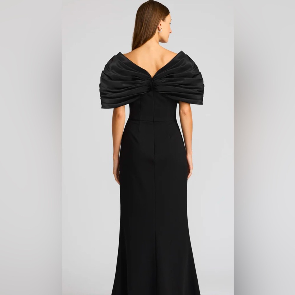 DRAPED OFF SHOULDER MERMAID GOWN